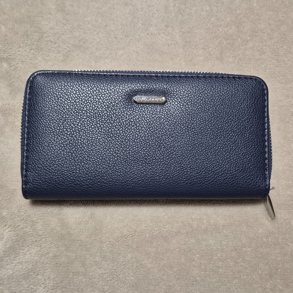 David Jones Navy Leather Wallet